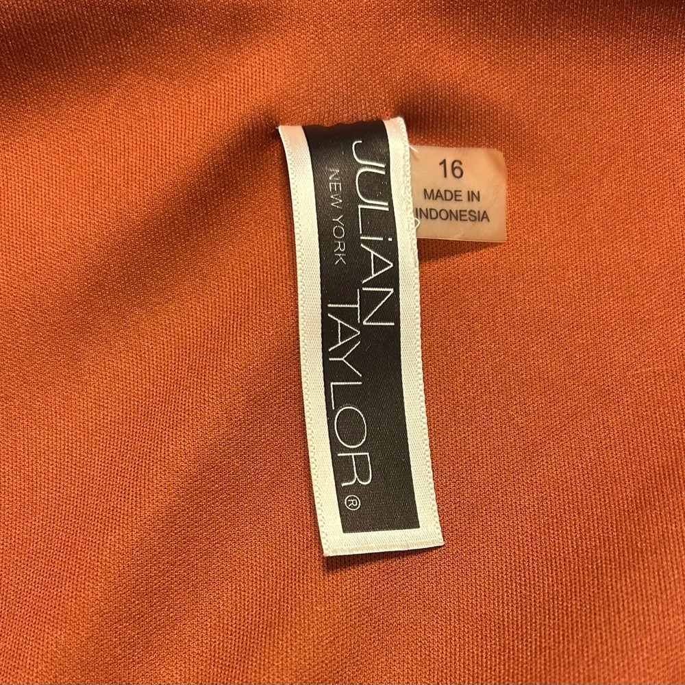 Julian Taylor Terracotta Long Sleeve Dress - Picture 3 of 4